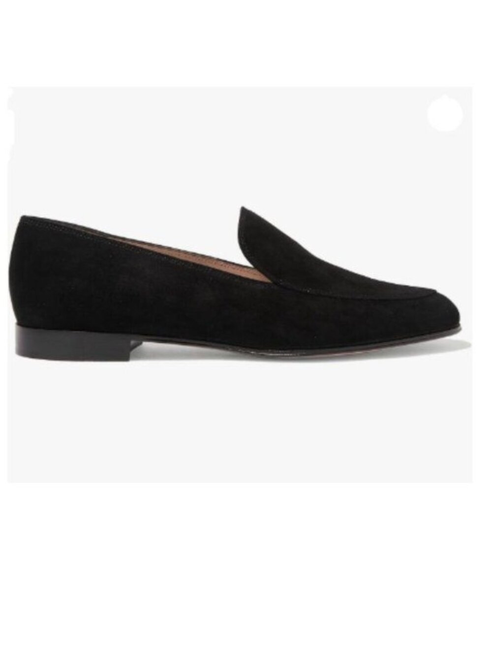 FOWT Black V Cut Loafer Flats Slip on Ballet Round Toe Loafers Low Bock Shoes